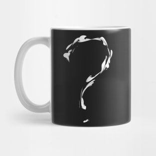 Question Mark ? Flame Black and White Modern Design Typography Mug